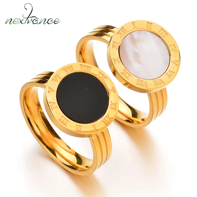 Nextvance Stainless Steel Roman Numeral Shells Ring Gold/Rose Gold Wedding Finger Rings For Women Jewelry Bijoux Femme
Nextvance Stainless Steel Roman Numeral Shells Ring Gold/Rose Gold Wedding Finger Rings For Women Jewelry Bijoux Femme