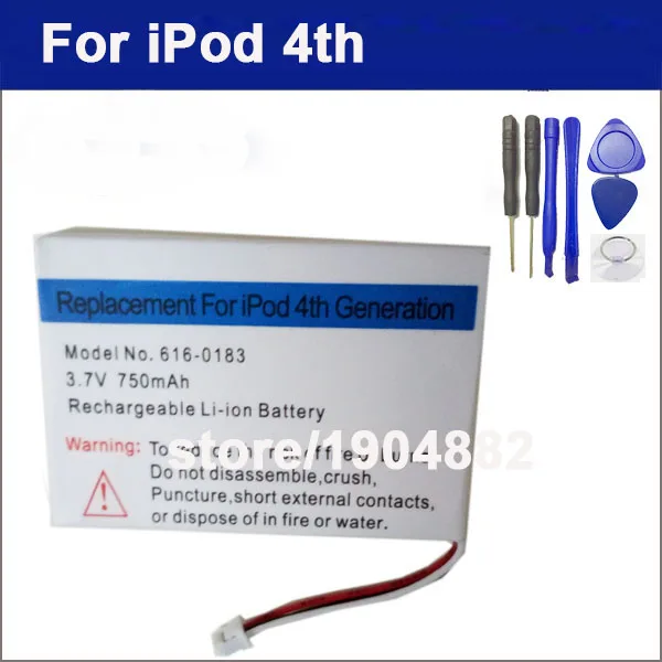 SanErqi Battery For iPod 4th Generation Replacement Battery 750mAh 616-0183 Brand NEW Battery With Tools
SanErqi Battery For iPod 4th Generation Replacement Battery 750mAh 616-0183 Brand NEW Battery With Tools