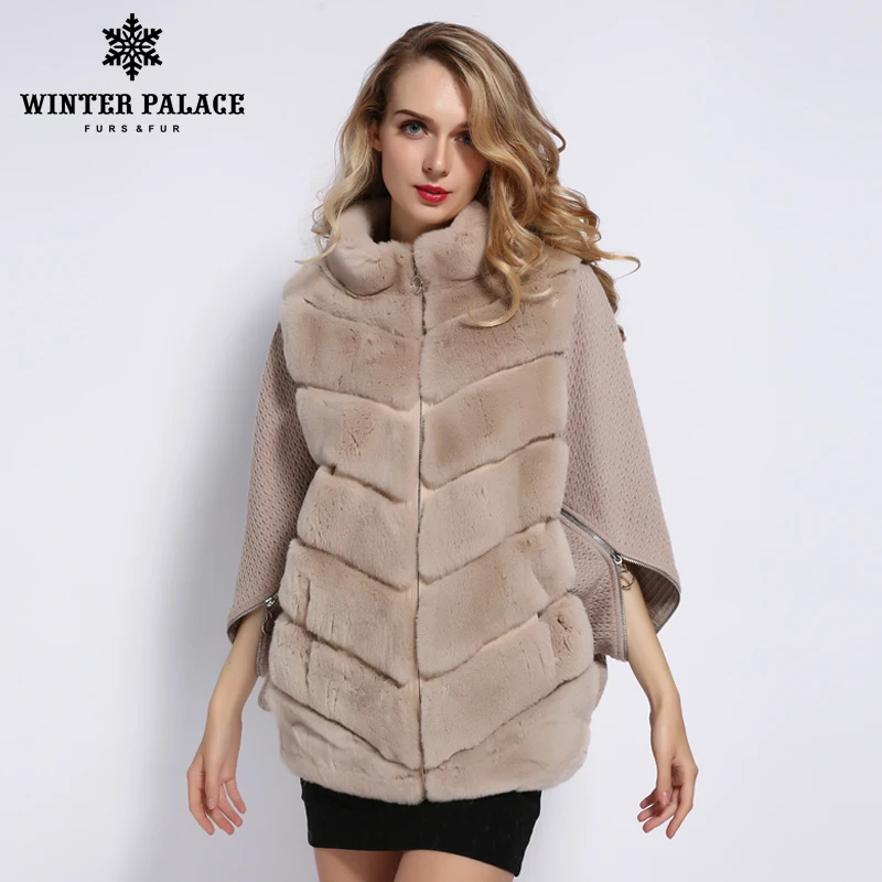 WINTER PALACE 2019 Women's Winter Rabbit Fur Coat Bat Stand Collar Cashmere Stitching Sleeves Short Sleeve Jacket rea fur Coat
WINTER PALACE 2019 Women's Winter Rabbit Fur Coat Bat Stand Collar Cashmere Stitching Sleeves Short Sleeve Jacket rea fur Coat