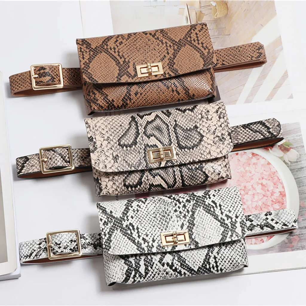 Women Waist Pack Serpentine Fanny Pack Pu Leahter Waist Bag Famal Fashion Snake Skin Waist Belt High quality hasp Female Purse
Women Waist Pack Serpentine Fanny Pack Pu Leahter Waist Bag Famal Fashion Snake Skin Waist Belt High quality hasp Female Purse