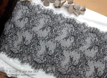 24CM double edging eyelash french lace trim nice designs black, Off white in stock 15 Meters/lot wholesale women dress lace NEW!
24CM double edging eyelash french lace trim nice designs black, Off white in stock 15 Meters/lot wholesale women dress lace NEW!