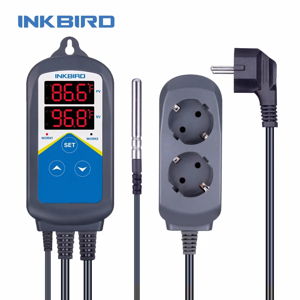 ITC-306T EU Plug Digital Heating Temperature Controller Thermostat With Timer for Fermenter, Greenhouse Terrarium Temp. Control
ITC-306T EU Plug Digital Heating Temperature Controller Thermostat With Timer for Fermenter, Greenhouse Terrarium Temp. Control