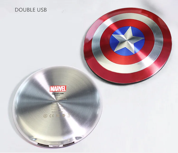 Avengers Captain America Shield font b Power b font font b Bank b font Charger USB