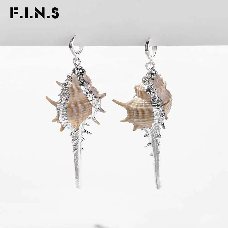 F.I.N.S Personality Earrings Fashion Jewelry for Summer Sea Shell Gold Color Conch Big Drop Earrings for Women Statement Earring
F.I.N.S Personality Earrings Fashion Jewelry for Summer Sea Shell Gold Color Conch Big Drop Earrings for Women Statement Earring