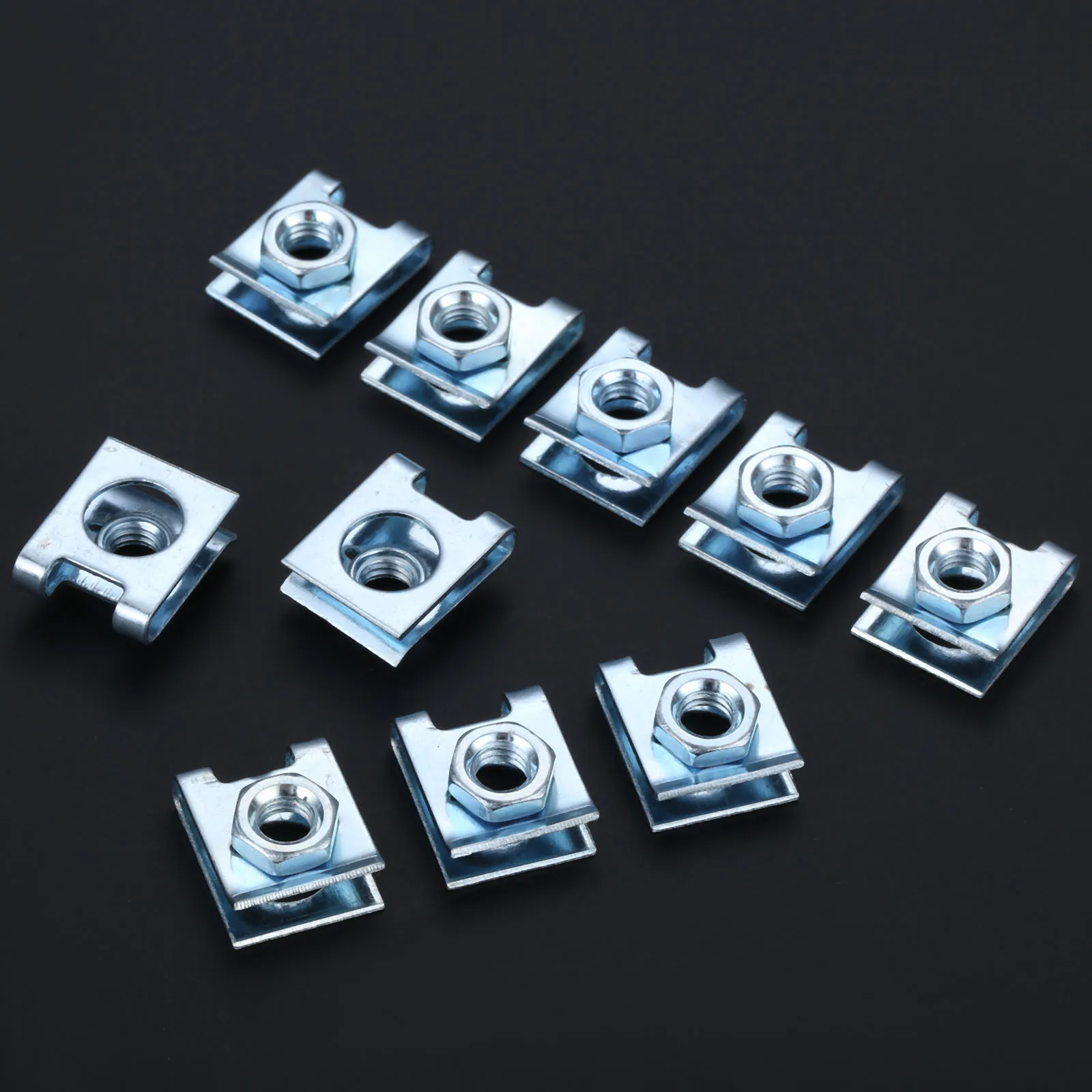 20Pc Automotive Car License Plate Fasteners Buckle Fit 6mm Screw Rivet Fixed Retaining Clips Metal M6 Car Body Nut U-Type Gasket
20Pc Automotive Car License Plate Fasteners Buckle Fit 6mm Screw Rivet Fixed Retaining Clips Metal M6 Car Body Nut U-Type Gasket