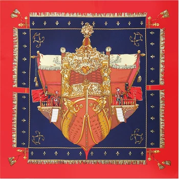 100X100cm luxury scarf 100% twill silk square scarf for women Royal ship printed summer beach shawl pashmina scarves stoles
100X100cm luxury scarf 100% twill silk square scarf for women Royal ship printed summer beach shawl pashmina scarves stoles