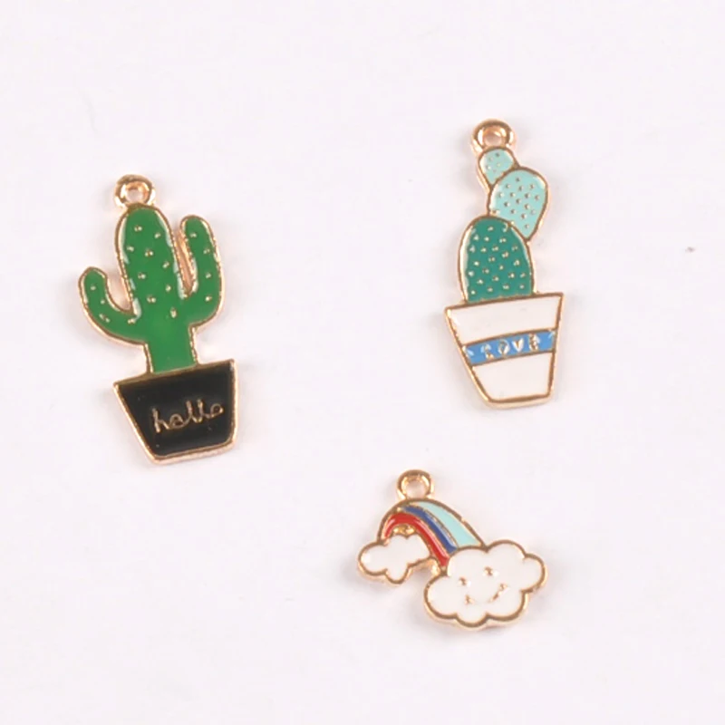 10pcs Chunky Enamel Cactus bonsai and rainbow Pendant Jewelry Findings fashion Charms Handmade Necklace Accessories 16-27mm
10pcs Chunky Enamel Cactus bonsai and rainbow Pendant Jewelry Findings fashion Charms Handmade Necklace Accessories 16-27mm