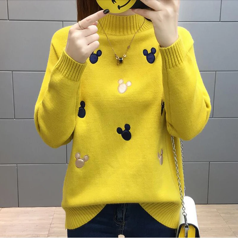 NEW Autumn Winter Women Sweater Half Turtleneck Long-sleeved Pullover Knit Top Large Size Warm Short Sweater Women Clothing A372
NEW Autumn Winter Women Sweater Half Turtleneck Long-sleeved Pullover Knit Top Large Size Warm Short Sweater Women Clothing A372