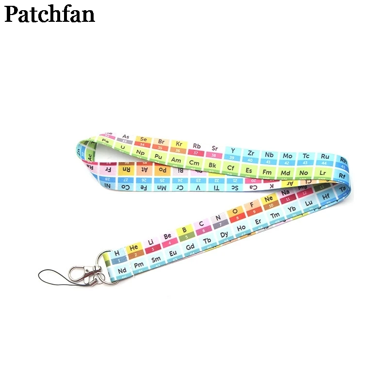 20pcs/lot Patchfan Periodic table cool men lanyards for keys in mobile phone straps necklace card holders webbing ribbons A2076
20pcs/lot Patchfan Periodic table cool men lanyards for keys in mobile phone straps necklace card holders webbing ribbons A2076
