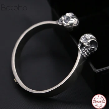 New Cool Punk Skull Bracelet For Man 925 Sterling silver Bangle Man's High Quality Jewelry open bracelet women men's high qualiy
New Cool Punk Skull Bracelet For Man 925 Sterling silver Bangle Man's High Quality Jewelry open bracelet women men's high qualiy