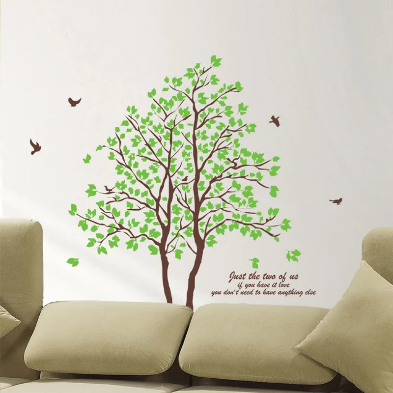 New Design Green Tree Style Wall Stickers Trees And Birds Style Large Size Wallpaper For Kids Rooms Home Decor DA
New Design Green Tree Style Wall Stickers Trees And Birds Style Large Size Wallpaper For Kids Rooms Home Decor DA