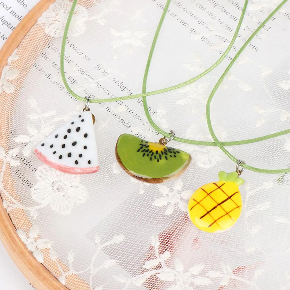 Fashion Cute Simple Fruit Shaped Hand-painted Porcelain Pendant Necklace Clavicle Chain For Girls Gifts
Fashion Cute Simple Fruit Shaped Hand-painted Porcelain Pendant Necklace Clavicle Chain For Girls Gifts