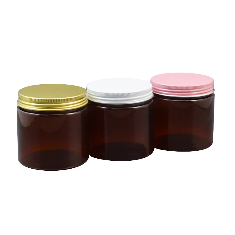 20pcs 200g Empty Round Cosmetic Face Cream PET jars,Brown Cream Containers for Cosmetics packaging with Aluminum Screw cap
20pcs 200g Empty Round Cosmetic Face Cream PET jars,Brown Cream Containers for Cosmetics packaging with Aluminum Screw cap