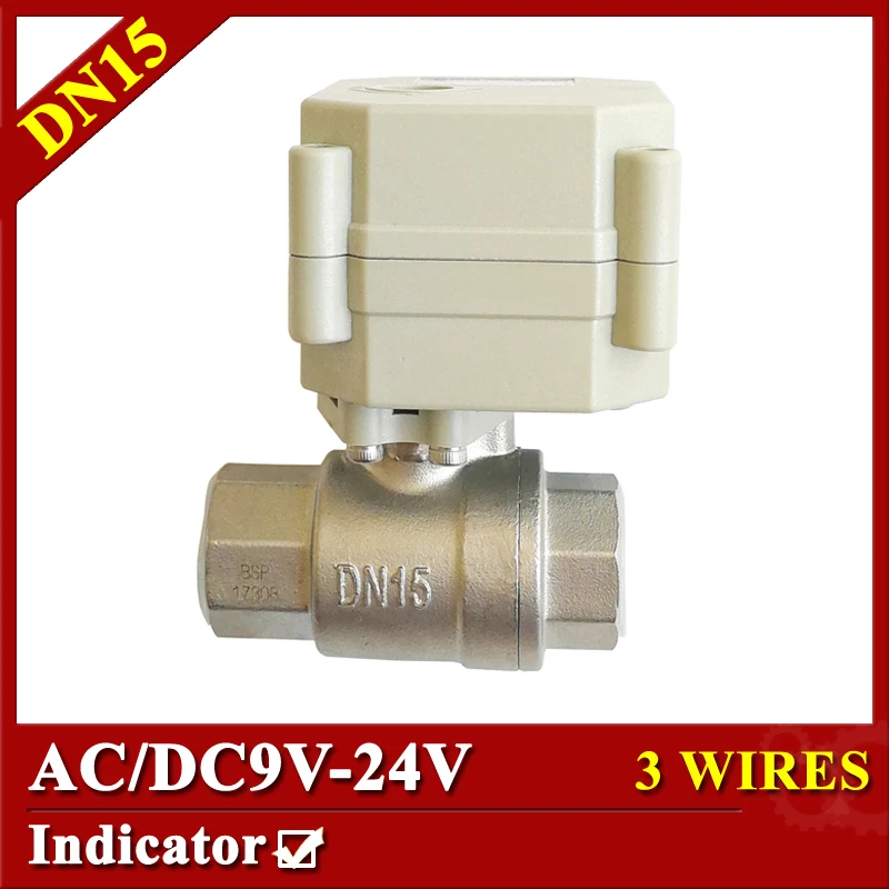 Tsai Fan electric control valve 1/2'' stainless DN15 electric motorized valve AC/DC9-24V with indicator for HVAC systems
Tsai Fan electric control valve 1/2'' stainless DN15 electric motorized valve AC/DC9-24V with indicator for HVAC systems