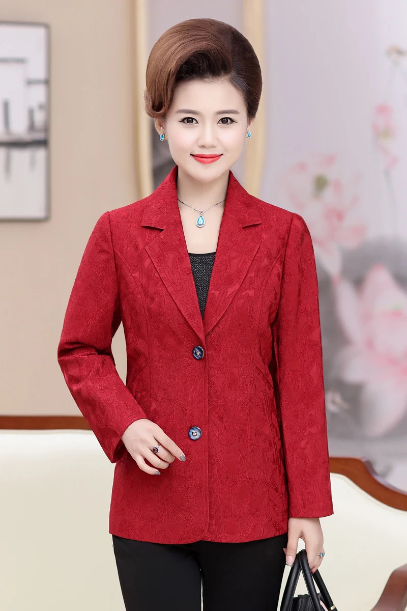 Middle Aged Women Blazer Spring Autumn Ladies Blazer Fashion Plus Size Single Breasted Suits &Blazer T277
Middle Aged Women Blazer Spring Autumn Ladies Blazer Fashion Plus Size Single Breasted Suits &Blazer T277
