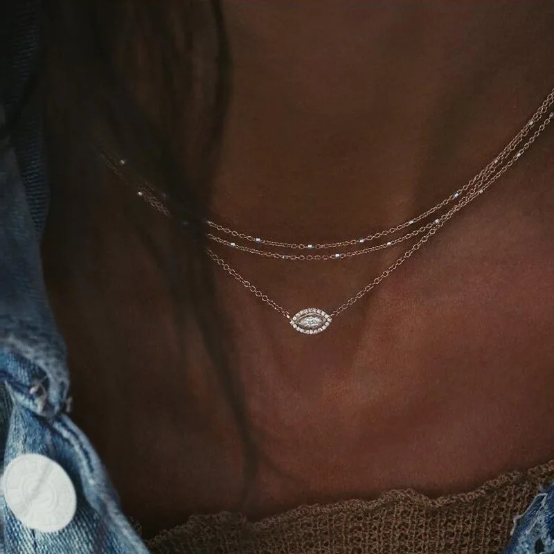Exquisite Crystal Eyes Choker Necklace Opal Beaded Gold Chain Neckless for Women 2018 Fashion Jewelry Female Bijoux
Exquisite Crystal Eyes Choker Necklace Opal Beaded Gold Chain Neckless for Women 2018 Fashion Jewelry Female Bijoux