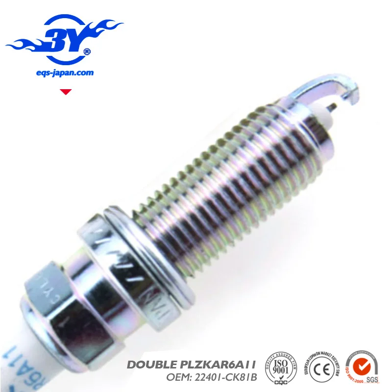Set of (4) PLZKAR6A-11 22401-CK81B Double Iridium spark plugs For NISSAN X-TRAIL QASHQAI NV200 MARCH MICRA TIIDA 22401CK81B
Set of (4) PLZKAR6A-11 22401-CK81B Double Iridium spark plugs For NISSAN X-TRAIL QASHQAI NV200 MARCH MICRA TIIDA 22401CK81B