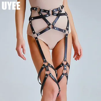 UYEE Fashion Leather Harness Women Sexy Lingerie Suspenders Underwear Prom Dress Adjustable Stockings Leg Garters Jartiyer Cage
UYEE Fashion Leather Harness Women Sexy Lingerie Suspenders Underwear Prom Dress Adjustable Stockings Leg Garters Jartiyer Cage