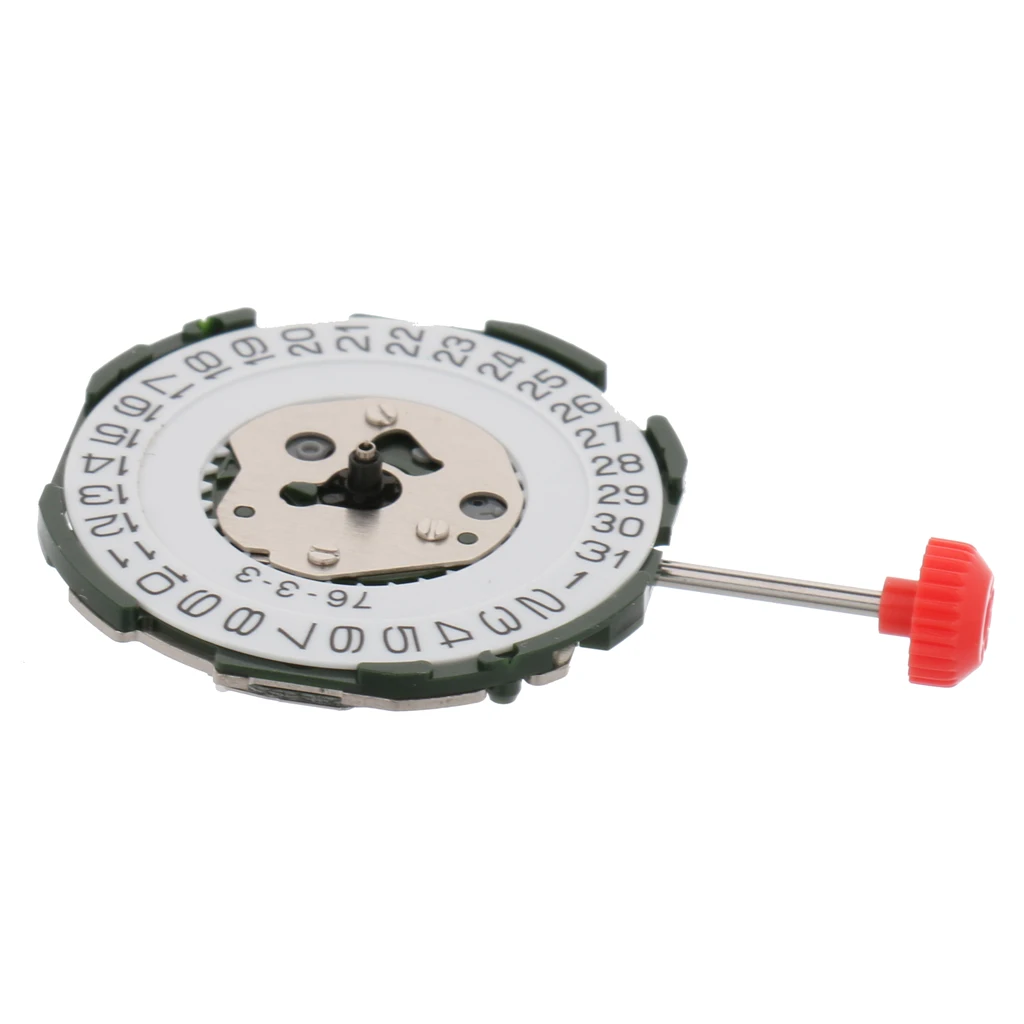 2pcs Durable Metal Quartz Watch Movement with date Battery for MIYOTA 2035