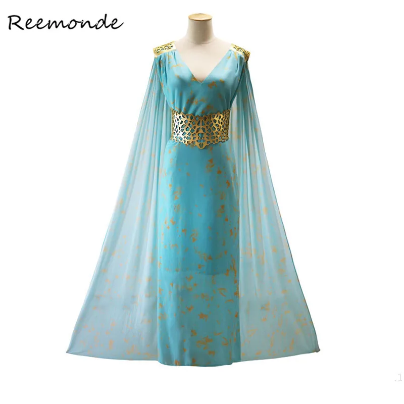 Movie Season 8 Game of Thrones Cosplay Costume Daenerys Targaryen Cosplay Blue Dresses For Women Girls Halloween Party Costumes
Movie Season 8 Game of Thrones Cosplay Costume Daenerys Targaryen Cosplay Blue Dresses For Women Girls Halloween Party Costumes