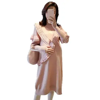 2019 New Pregnant Women Puff Sleeve Ruffles Knitted Dress Maternity Causal Solid Nursing Sweater Vestido Pregnancy Clothes Q697
2019 New Pregnant Women Puff Sleeve Ruffles Knitted Dress Maternity Causal Solid Nursing Sweater Vestido Pregnancy Clothes Q697