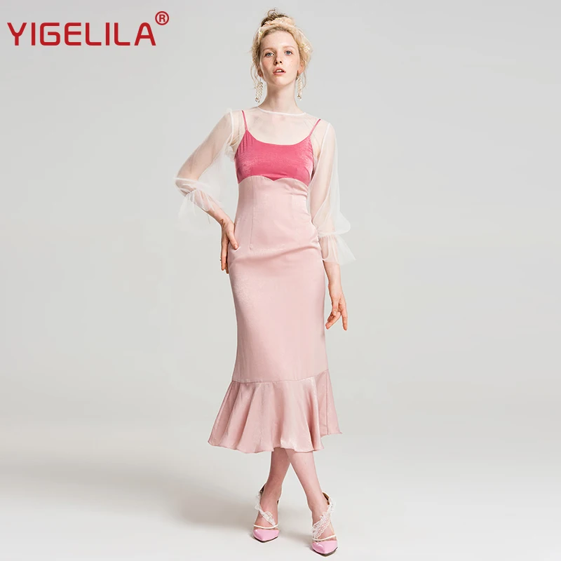YIGELILA 2019 Latest Autumn Women Fashion O-neck Lantern Sleeve Spaghetti Strap Sheath Midi Length 2 Pieces Set Dress 63008
YIGELILA 2019 Latest Autumn Women Fashion O-neck Lantern Sleeve Spaghetti Strap Sheath Midi Length 2 Pieces Set Dress 63008