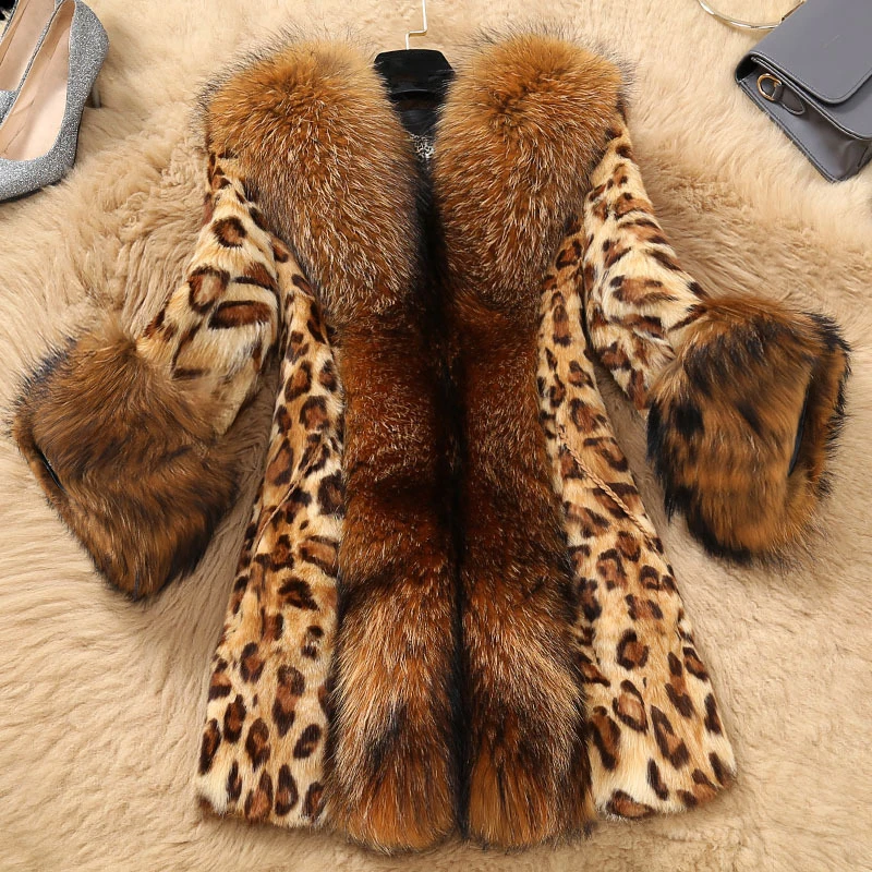 2019 Autumn Winter Women Plus Size 6XL Leopar Print Loose Faux Fur Middle Long Jacket Female Thick Warm Fake Fur Collar Coat D77
2019 Autumn Winter Women Plus Size 6XL Leopar Print Loose Faux Fur Middle Long Jacket Female Thick Warm Fake Fur Collar Coat D77