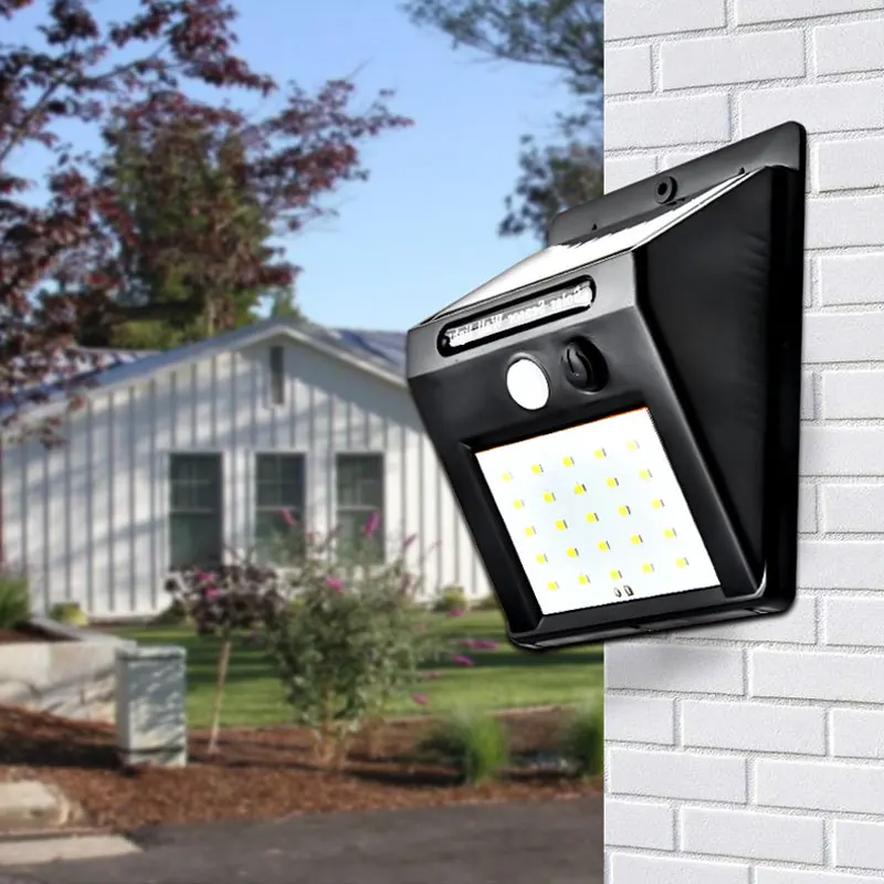 Фото Lansigo Rechargeable Solar Sensor Wall Light 20 30 LEDs Bulb Outdoor Garden Street Lamp Motion Lighting Waterproof | Лампы и освещение