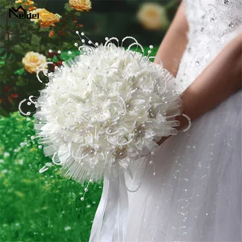 Meldel Bridal Wedding Bouquet Bridesmaid Holding Flower Silk Rose White Fake Pearl Bouquet for Bride Marriage Wedding Supplies
Meldel Bridal Wedding Bouquet Bridesmaid Holding Flower Silk Rose White Fake Pearl Bouquet for Bride Marriage Wedding Supplies