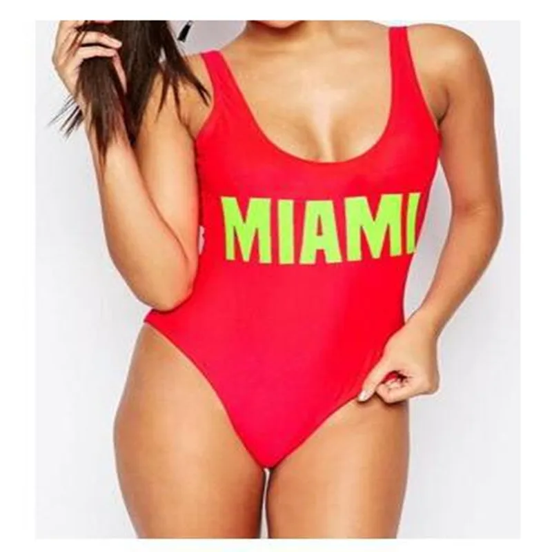2019 MIAMI Green Letters Women's Sexy Jumpsuits Funny Swim Suit One piece Swimsuits Swimwear High Cut Monokini Bodysuits
2019 MIAMI Green Letters Women's Sexy Jumpsuits Funny Swim Suit One piece Swimsuits Swimwear High Cut Monokini Bodysuits