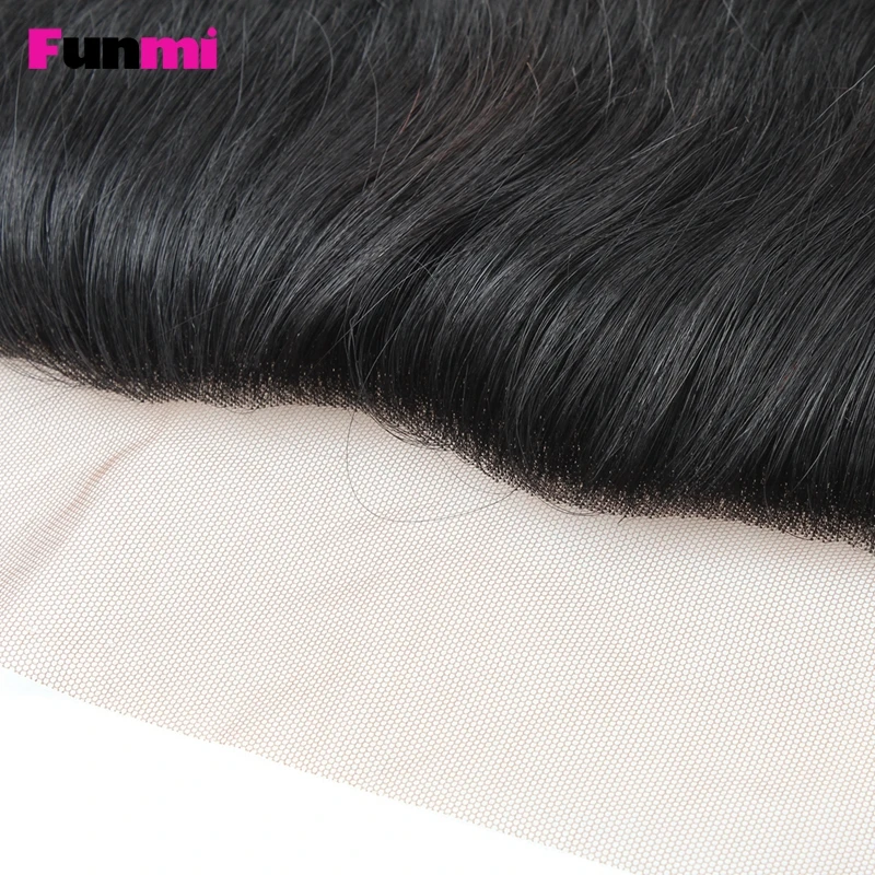 Funmi индийские виргинские волосы с фронтальным кружевом 4 шт прямые пучки 13x4 дюйма