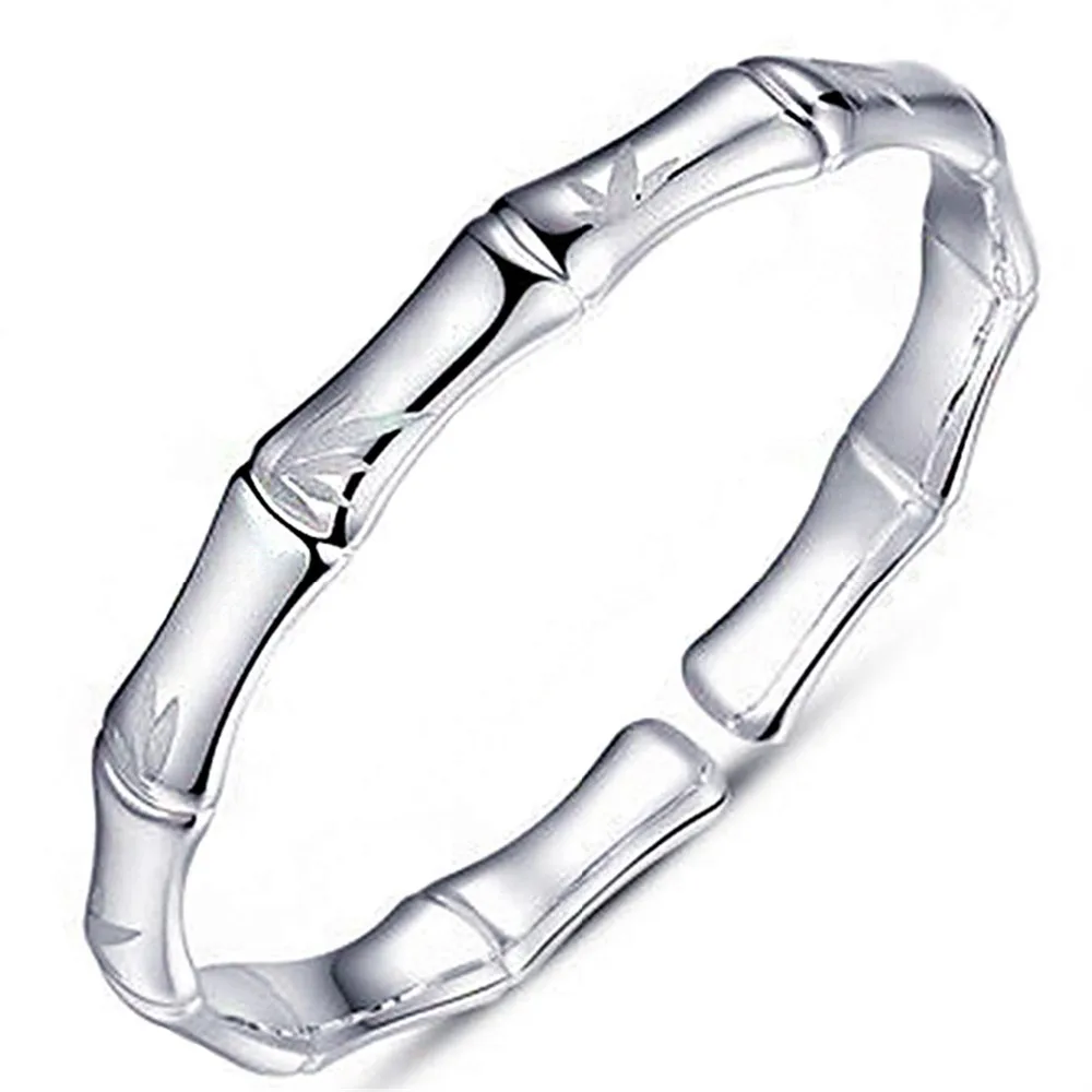 MOONROCY Silver Color Bangle Open Bracelet Bamboo Simple Trendy Party Jewelry for Women Girls Gift Dropshipping Wholesale
MOONROCY Silver Color Bangle Open Bracelet Bamboo Simple Trendy Party Jewelry for Women Girls Gift Dropshipping Wholesale