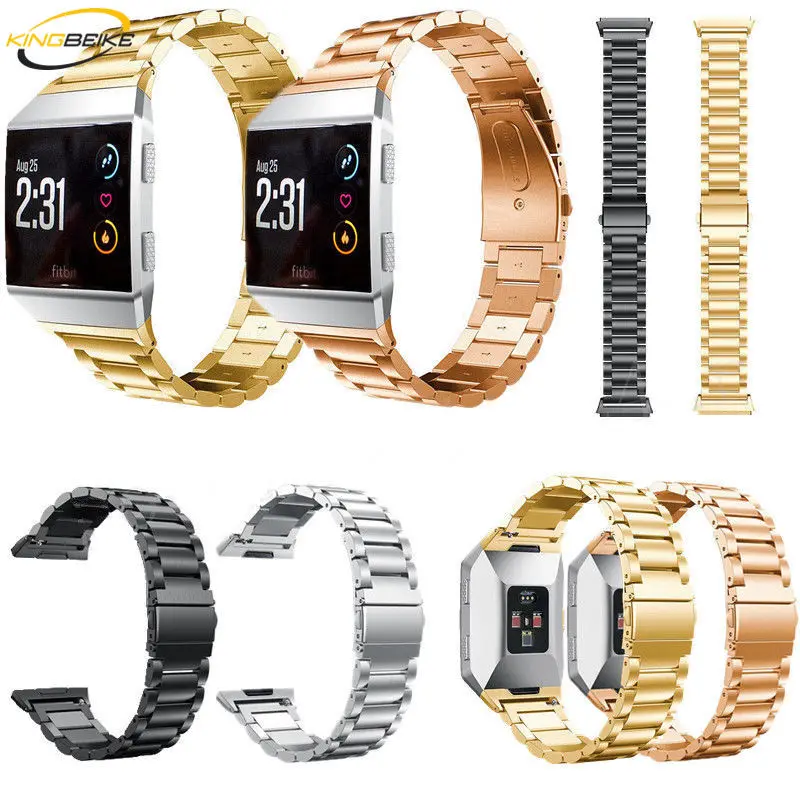 KINGBEIKE 3 Colors Stainless Steel Metal Watchbands For Fitbit Ionic Watch Band Replacement Smart Watches Bracelet Strap
KINGBEIKE 3 Colors Stainless Steel Metal Watchbands For Fitbit Ionic Watch Band Replacement Smart Watches Bracelet Strap
