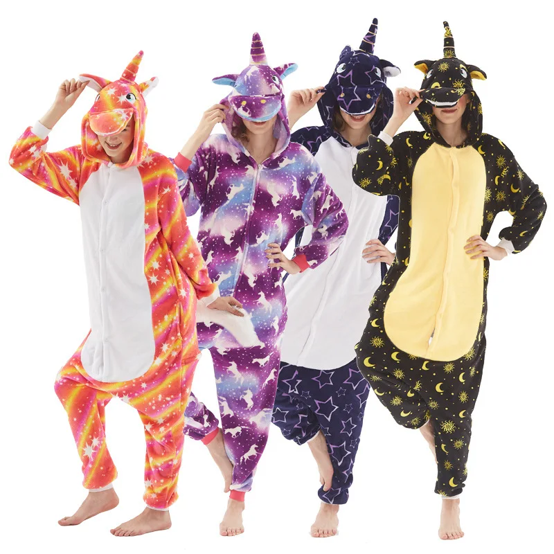Cartoon Flannel Unisex Sleepwear Cute Animal Kigurumi Onesie Adult Women Men Winter Home Wear Halloween Cosplay Overall Pajama
Cartoon Flannel Unisex Sleepwear Cute Animal Kigurumi Onesie Adult Women Men Winter Home Wear Halloween Cosplay Overall Pajama