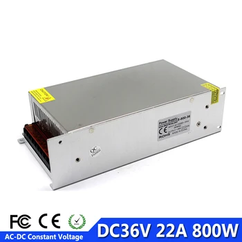 

Universal DC36V 22A 800W Regulated Switch Power Supply Transformer 110V 220V AC to DC 36V SMPS For CNC Machine DIY LED Lamp CCTV