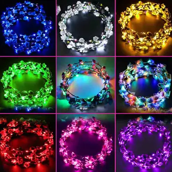 7 Pcs 18cm LED Flower Crown Wreath Headband Flower Headpiece Headdress for Girl Artificial Decoration Festive Party Supplies
7 Pcs 18cm LED Flower Crown Wreath Headband Flower Headpiece Headdress for Girl Artificial Decoration Festive Party Supplies