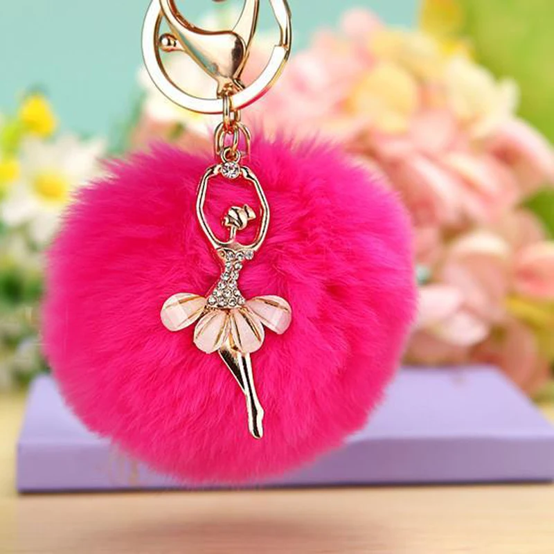 Ballerina Girl Fluffy Real Rabbit Fur Ball Keychain Car Key Chain Ring Decoration For Purse Bag
Ballerina Girl Fluffy Real Rabbit Fur Ball Keychain Car Key Chain Ring Decoration For Purse Bag
