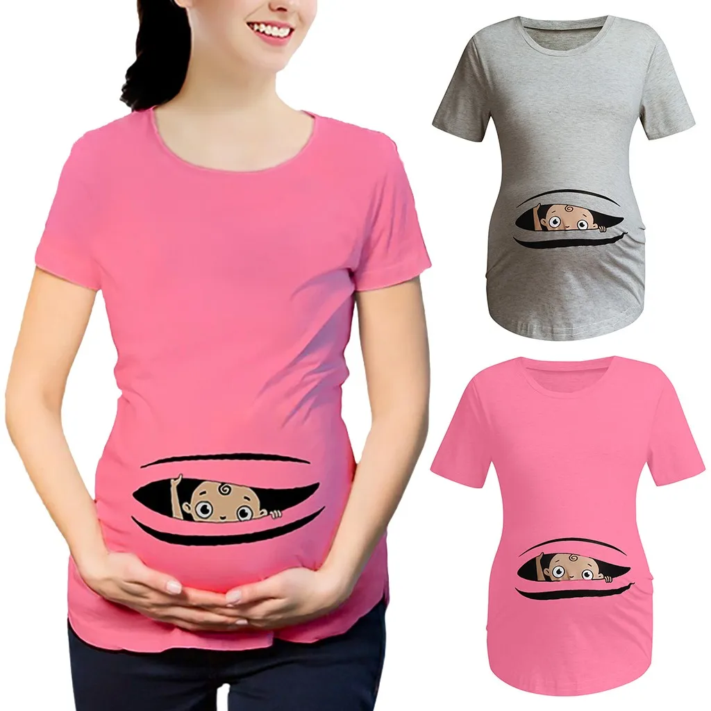 Women's Maternity Cute Baby in Pocket Print T-Shirt Top Tee shirt Pregnancy Clothes womens clothing pregnant vestidos pregnancy
Women's Maternity Cute Baby in Pocket Print T-Shirt Top Tee shirt Pregnancy Clothes womens clothing pregnant vestidos pregnancy