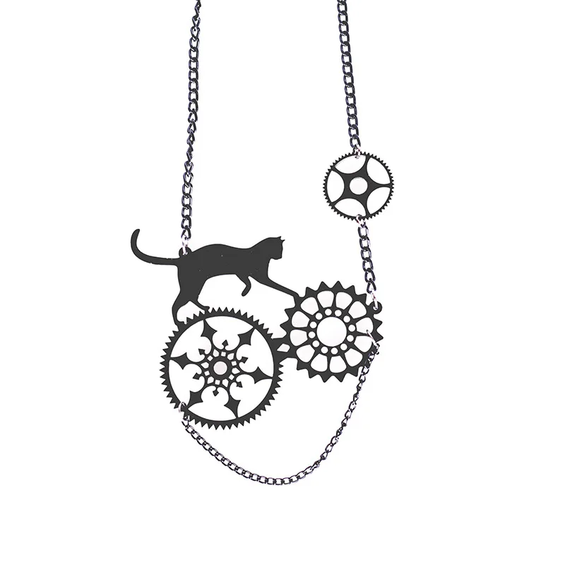 2019 NEW Black Cat Gear Funny Hyperbole Pendant Necklace Big Acrylic Pendant Jewelry Playful jewelry for unisex women girls
2019 NEW Black Cat Gear Funny Hyperbole Pendant Necklace Big Acrylic Pendant Jewelry Playful jewelry for unisex women girls
