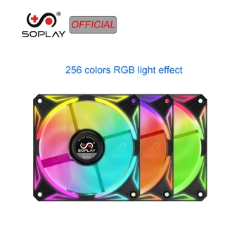 SOPLAY RGB LED PC Case Cooler 120MM PC Fan PWM Adjustable Color Computer Case Fan Cooler Hydraulic Bearing For Computer Fan
SOPLAY RGB LED PC Case Cooler 120MM PC Fan PWM Adjustable Color Computer Case Fan Cooler Hydraulic Bearing For Computer Fan