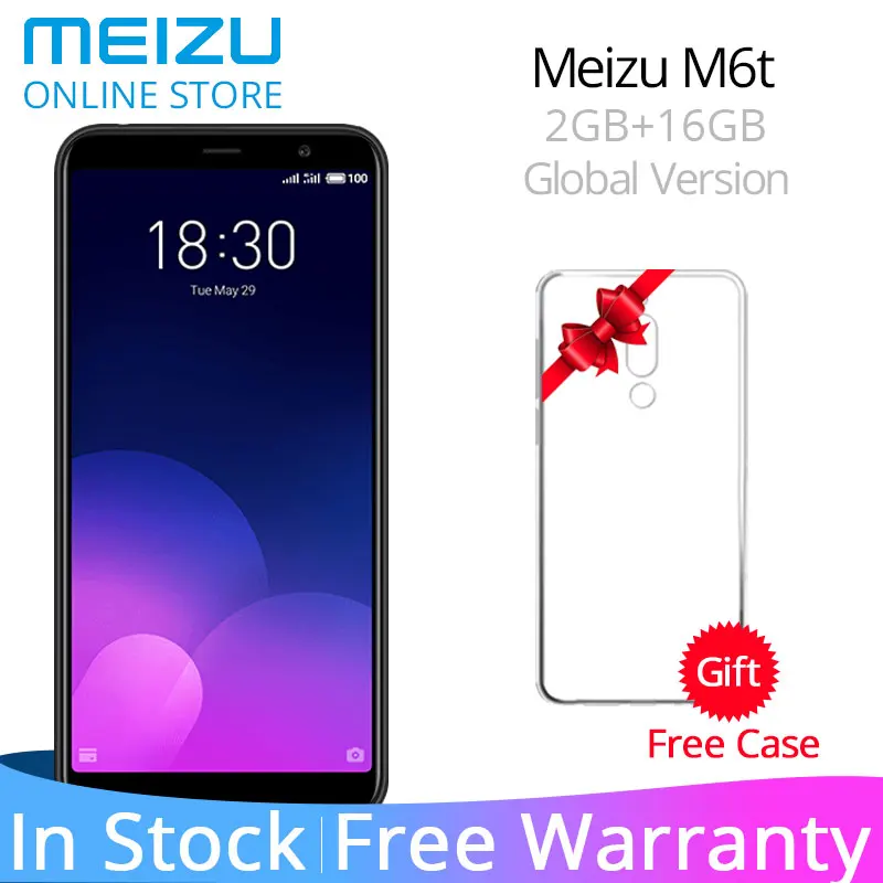 Глобальная версия Meizu M6T 2 Гб ОЗУ 16 ПЗУ смартфон мобильный телефон MTK6750 четыре ядра
