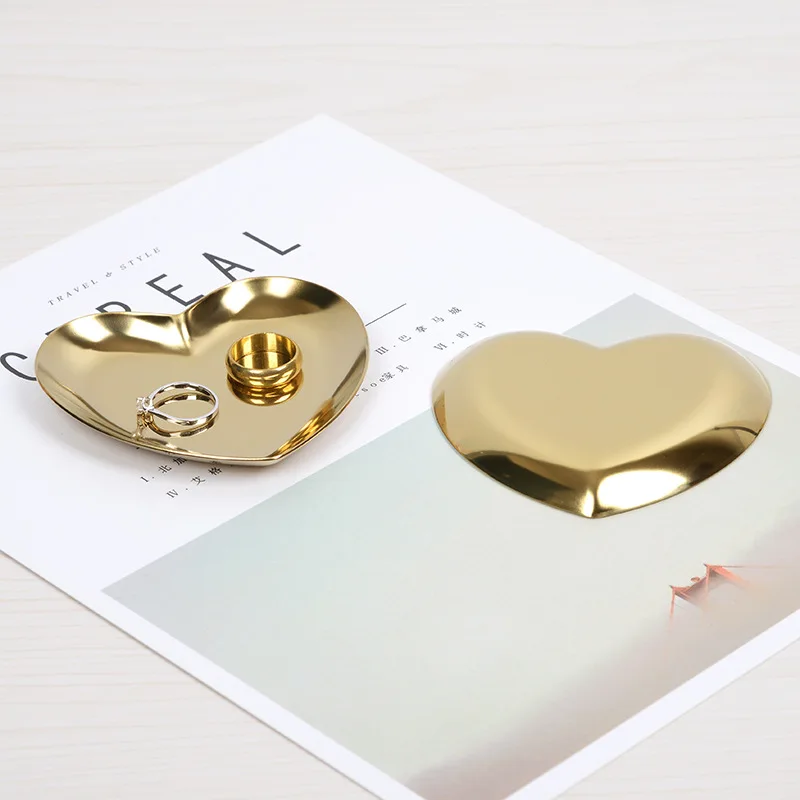 Heart Creative Storage Tray Dish Stainless Steel Jewelry Ornaments Ring Colorful Golden Pink Plate Plates Decoration Gift 1PCS
Heart Creative Storage Tray Dish Stainless Steel Jewelry Ornaments Ring Colorful Golden Pink Plate Plates Decoration Gift 1PCS