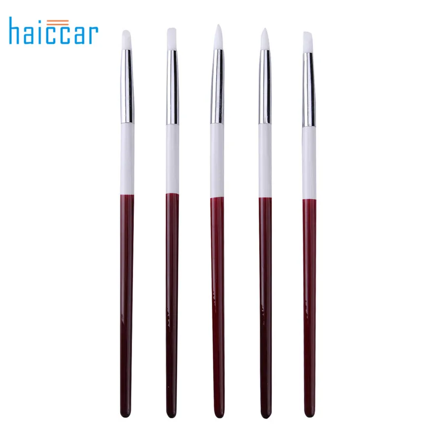 New Brand HAICAR 5PCS Pro Silicone Nail Art Brush Nail Pen Pretty Dotting Painting Drawing UV Gel Liner Polish Brush Tool Set
New Brand HAICAR 5PCS Pro Silicone Nail Art Brush Nail Pen Pretty Dotting Painting Drawing UV Gel Liner Polish Brush Tool Set