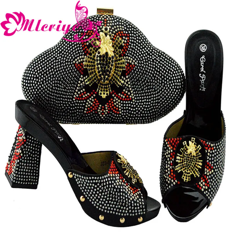 JZS04-BLACK Latest Design Italian Shoes with Matching Bags Set Decorated with Rhinestone Sexy Heels Block Heel Shoes
JZS04-BLACK Latest Design Italian Shoes with Matching Bags Set Decorated with Rhinestone Sexy Heels Block Heel Shoes