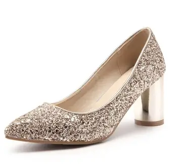 Spring Autumn Chunky Fashion Sexy Party Glitter Nice Chaussure Femme High Heels Wedding Shoes Woman Laides Women Pumps C161681
Spring Autumn Chunky Fashion Sexy Party Glitter Nice Chaussure Femme High Heels Wedding Shoes Woman Laides Women Pumps C161681