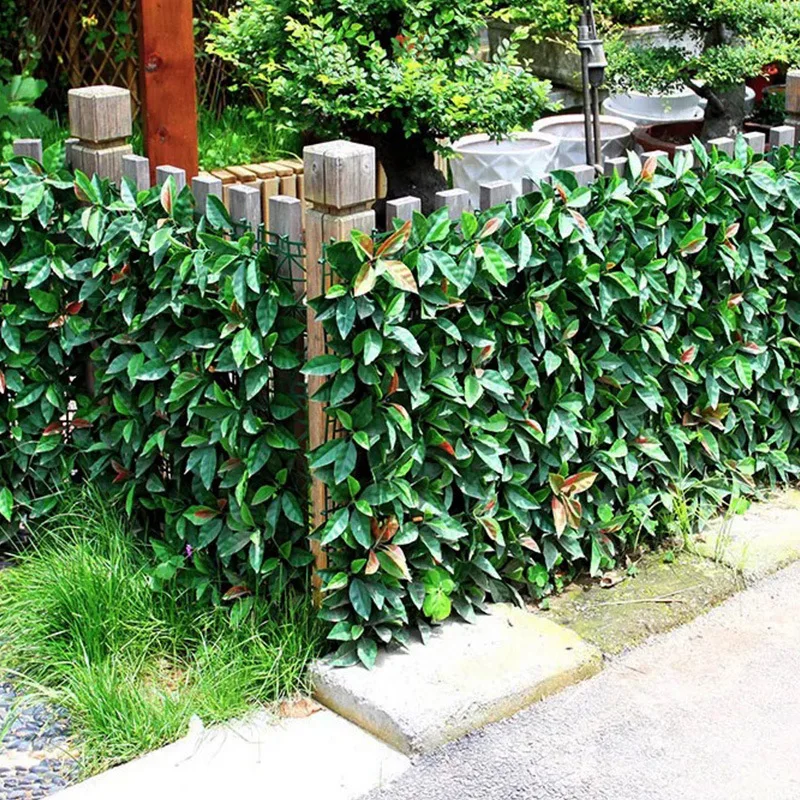 Искусственная живая изгородь из бокса 1 метр оранжевый забор наружный садовый