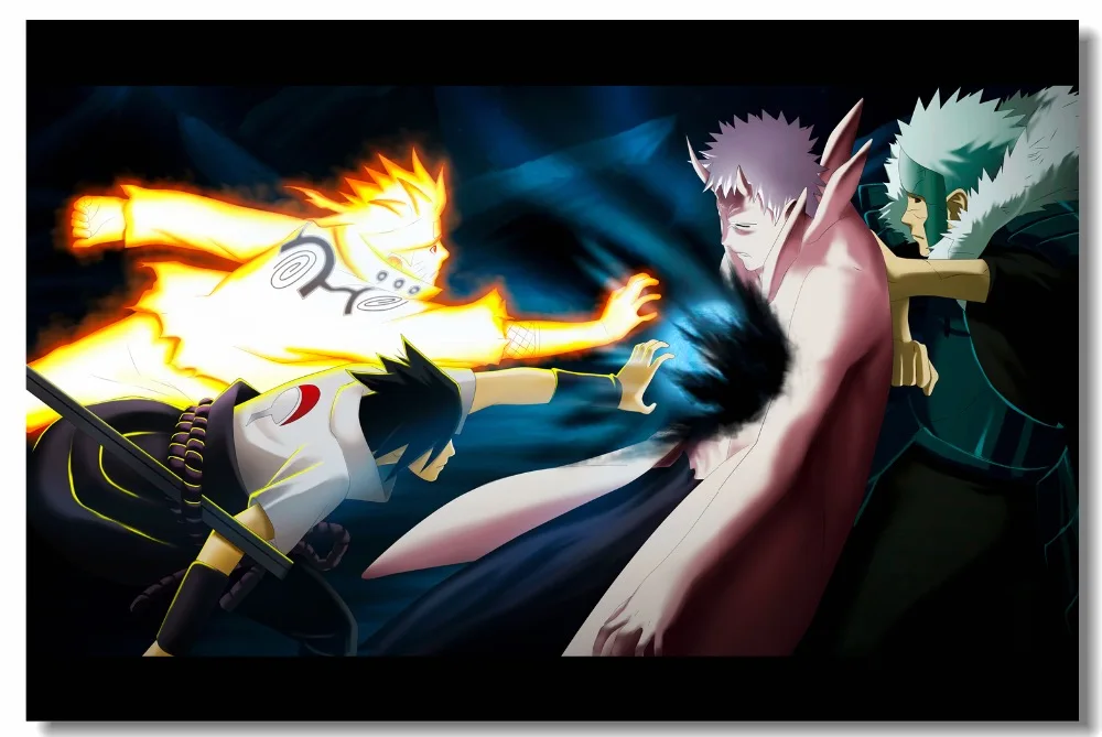 Пользовательские холст настенная живопись Uzumaki постер Naruto Наруто манга обои