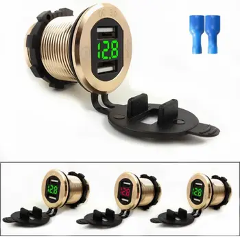 DIY Aluminum Alloy Quick Charge 3.0 Dual USB Car charger with Voltmeter QC3.0 USB Adapter for Car Boat Marine RV Mobile
DIY Aluminum Alloy Quick Charge 3.0 Dual USB Car charger with Voltmeter QC3.0 USB Adapter for Car Boat Marine RV Mobile