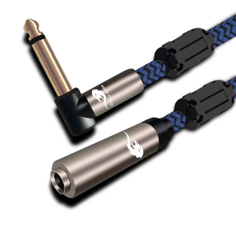 Audiophile Guitar Cable Angled 6.35mm Male to Female Mixing Console Microphone MONO 1/4" Jack 6.3 Extension Cable 1M 2M 3M 5M
Audiophile Guitar Cable Angled 6.35mm Male to Female Mixing Console Microphone MONO 1/4" Jack 6.3 Extension Cable 1M 2M 3M 5M