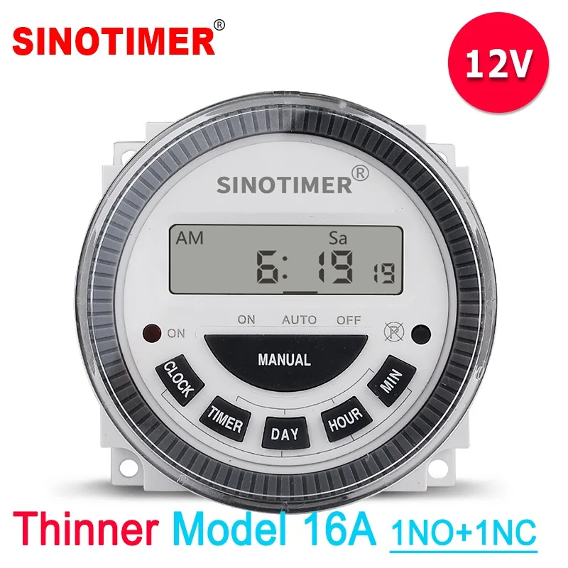 SINOTIMER Digital 7 Days Weekly Programmable 12V DC Automatic Gate Timer Switch with UL listed relay inside for Solar
SINOTIMER Digital 7 Days Weekly Programmable 12V DC Automatic Gate Timer Switch with UL listed relay inside for Solar